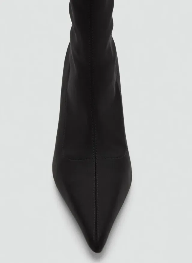 Women's High Heel Stiletto Sock Boots - Black – image 5