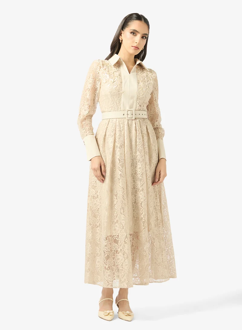 Lace A-Line Dress