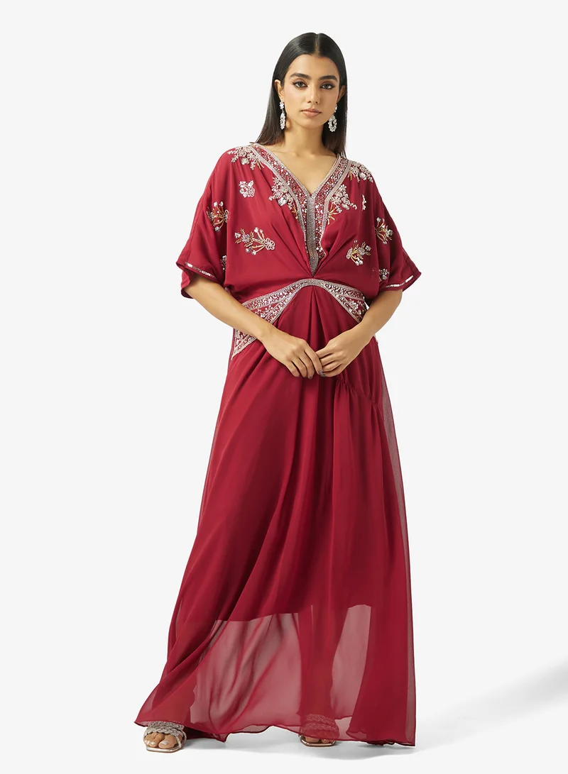 Embellished A-Line Dress