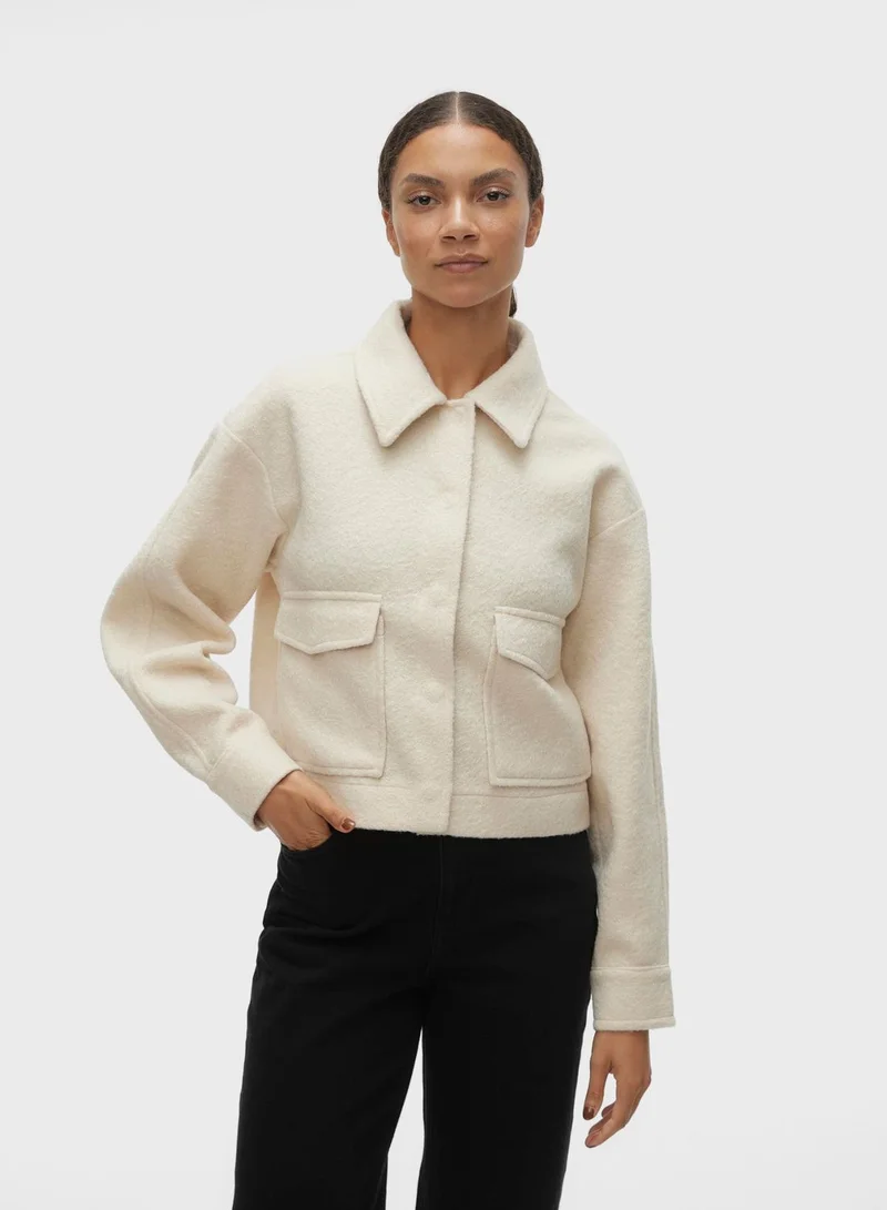 Pocket Detail Jacket Beige