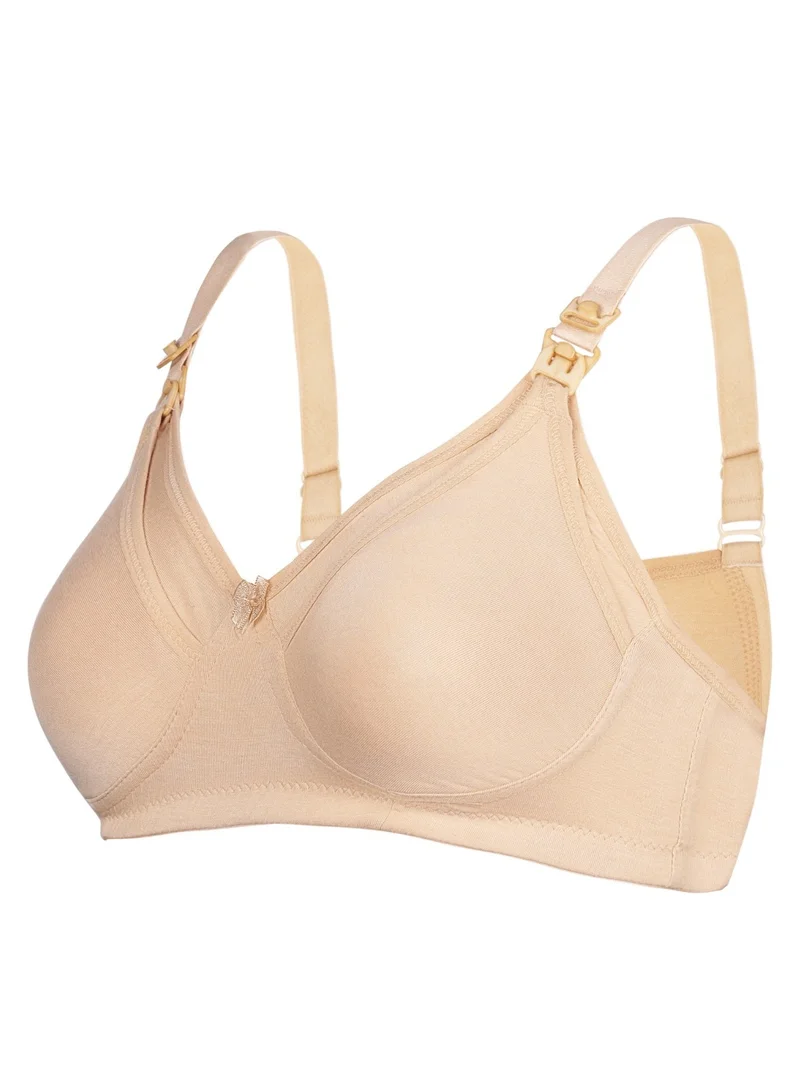 TUMMY Bamboo Cotton Nursing Bra Pale Khaki