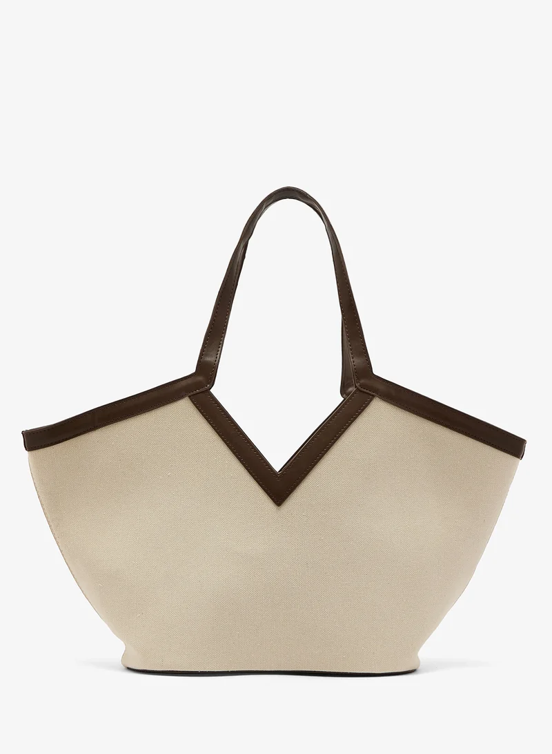 Textured Detailed Tote Bag