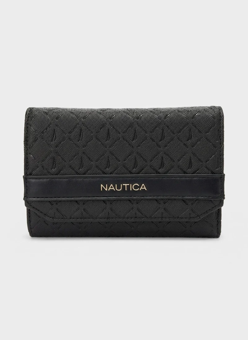 ANA Tri-Fold Monogram Wallet Black