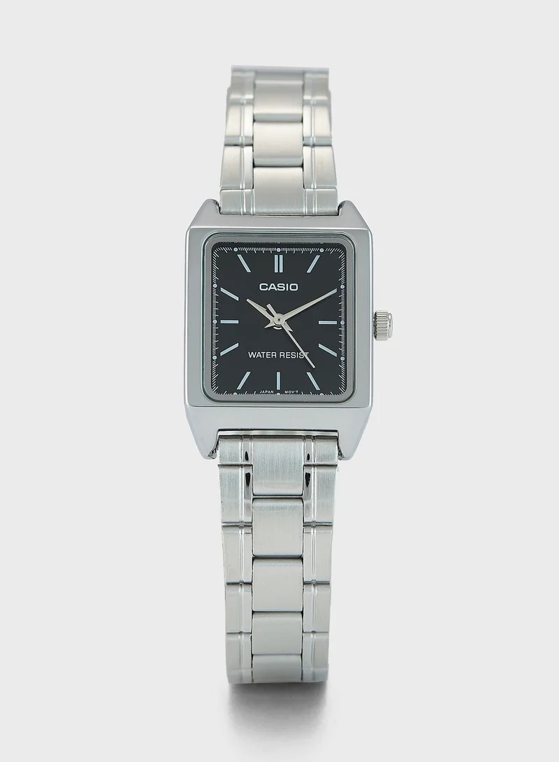 Silver Analogue Watch Silver