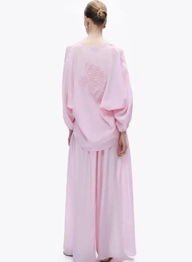 Flowy Wide Leg Pants Light Pink – image 4