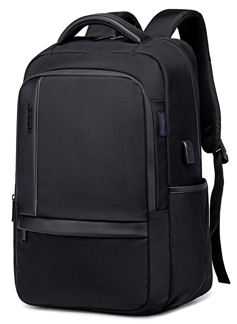 Water Resistant Laptop Travel Backpack with USB Port Black