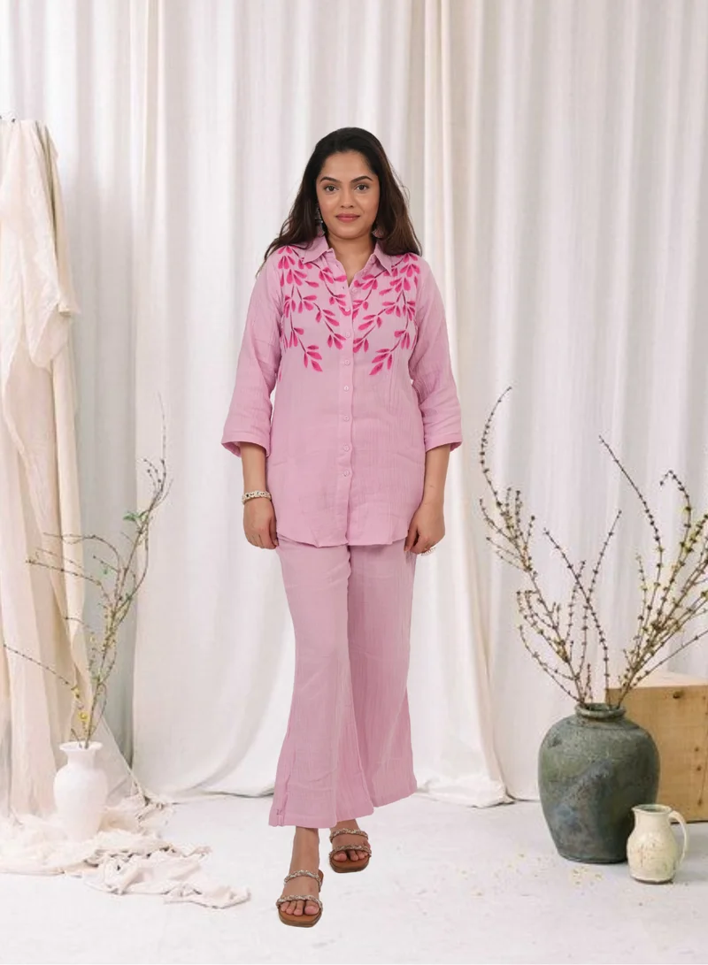 Soft Cotton Co-ord Set Pink