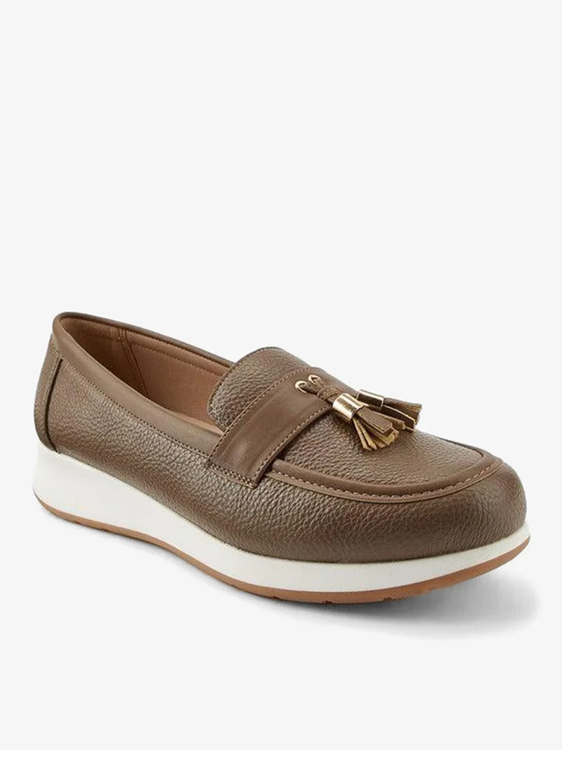 Women's Tassel Slip-On Loafers Beige