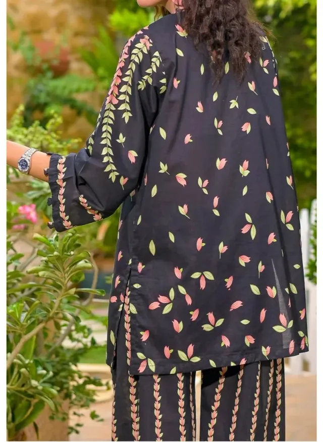 Purple Floral Cotton Printed Kurta and Salwar Set for Women – image 5