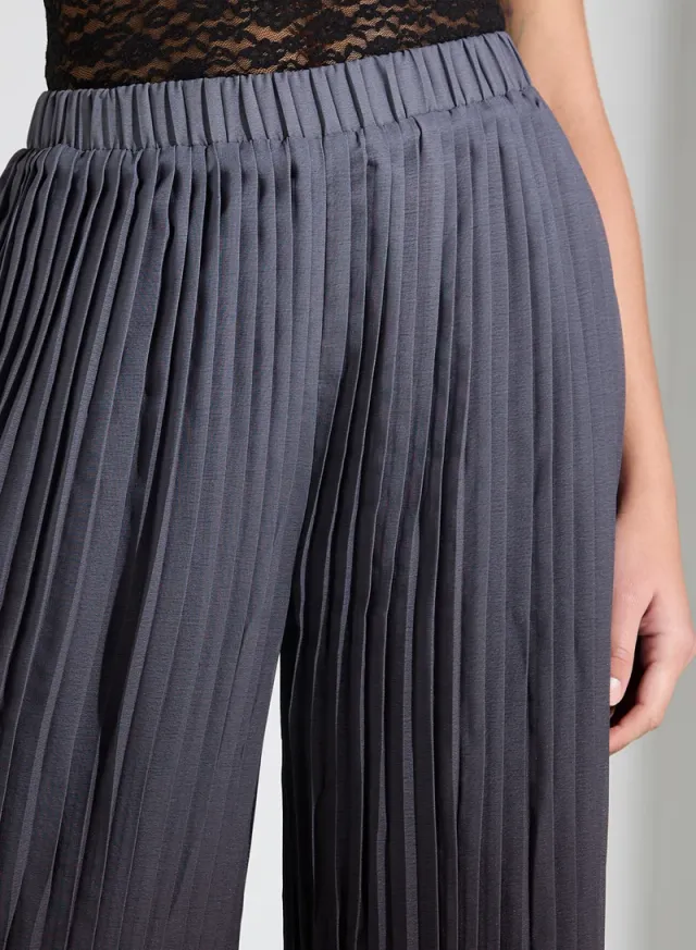 Pleated Ombre Coord Pants Charcoal Gray – image 4