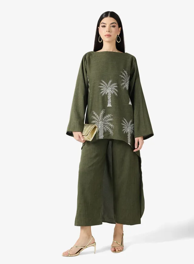 Embroidered Blouse & Pants Co-ord – image 5