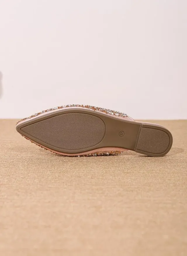 Embellished Pointed Toe Flat Sandals – image 4
