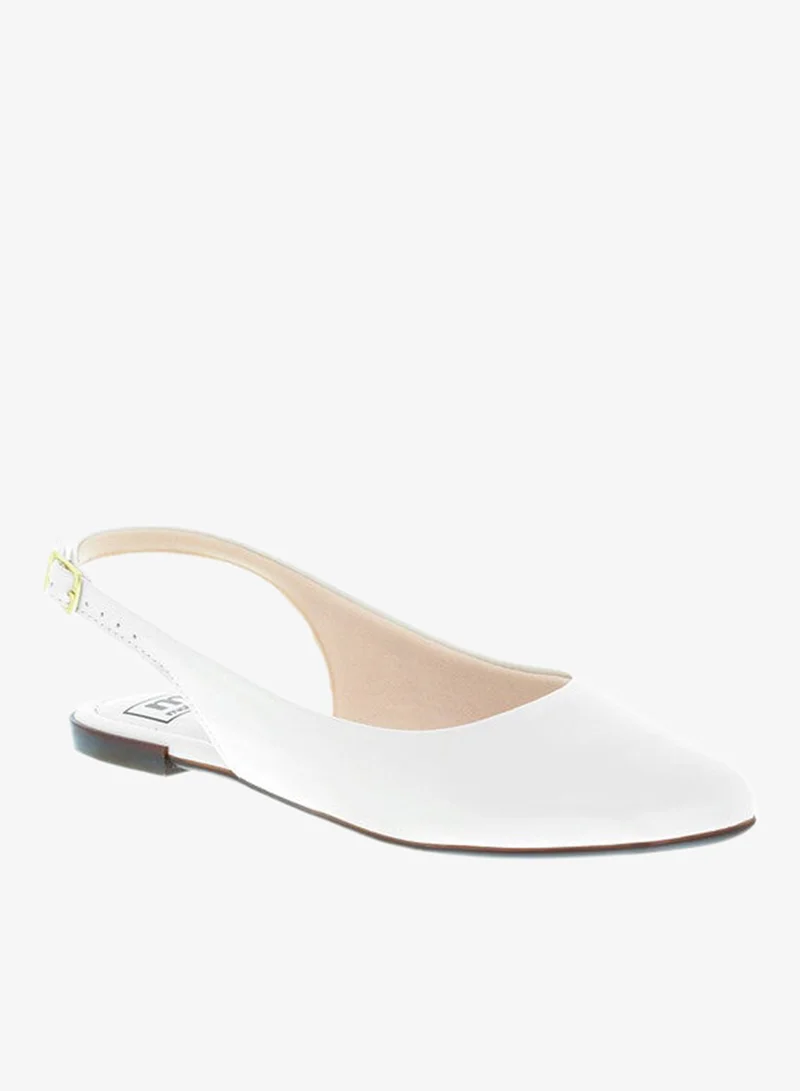 Women's Classic Slingback Low Heel Pumps White