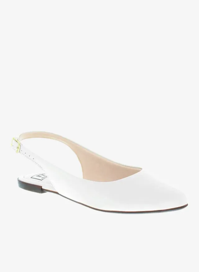 Women's Classic Slingback Low Heel Pumps White