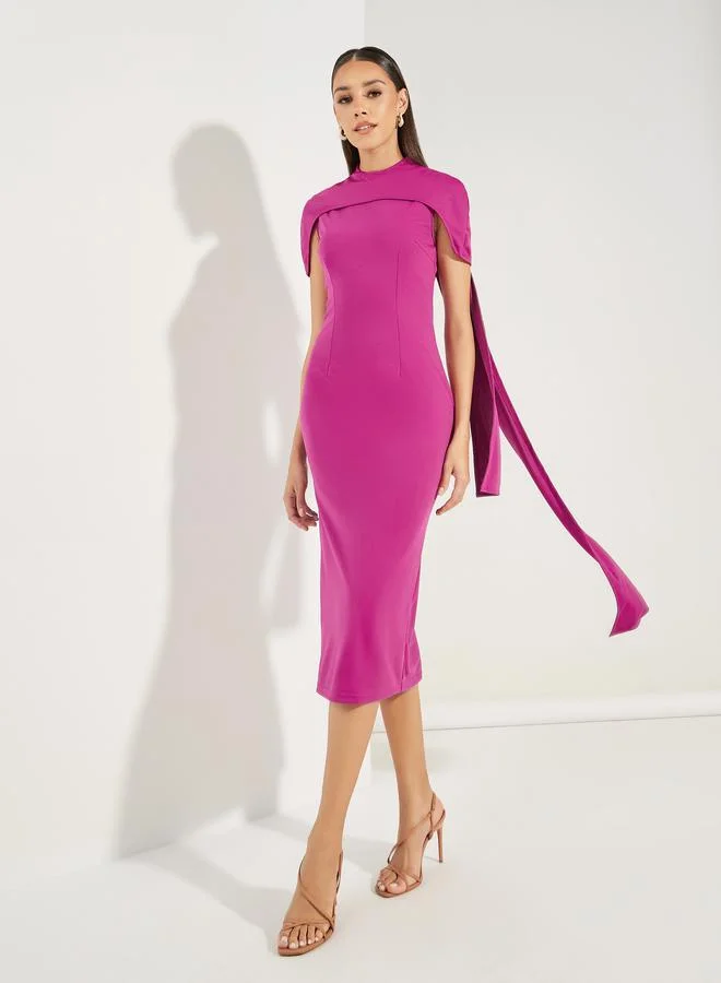Cowl Neck Midi Dress