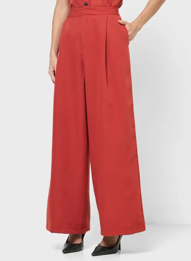 Women's Burgundy Bandeau Vest and Full-Length Pants Set – image 4