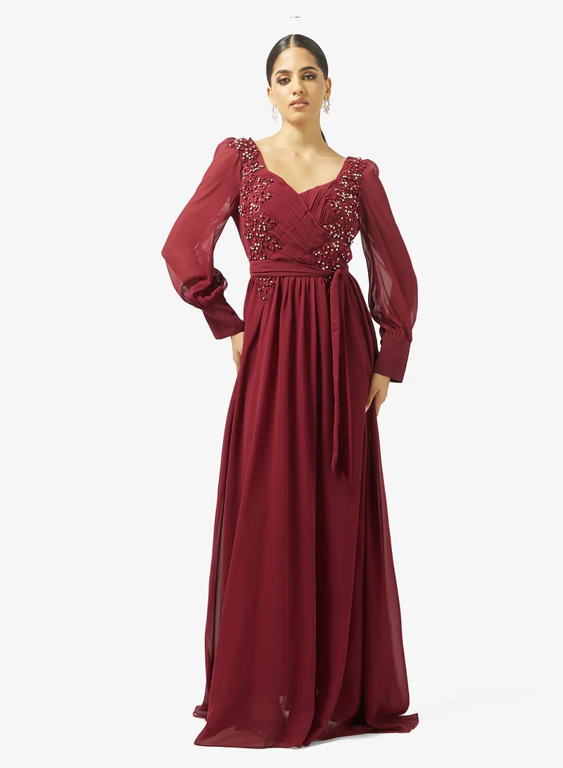 Puff Sleeve A-Line Dress