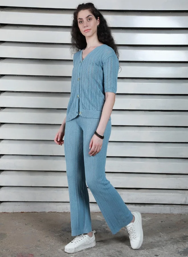 Women's Regular Fit Co-ord Blue