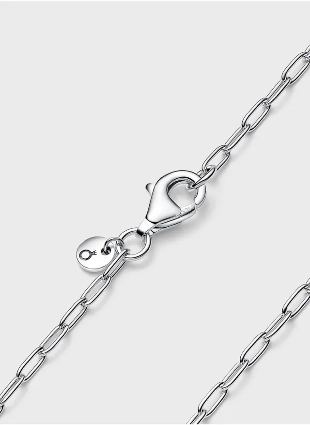 Sterling Silver Link Necklace Silver – image 2