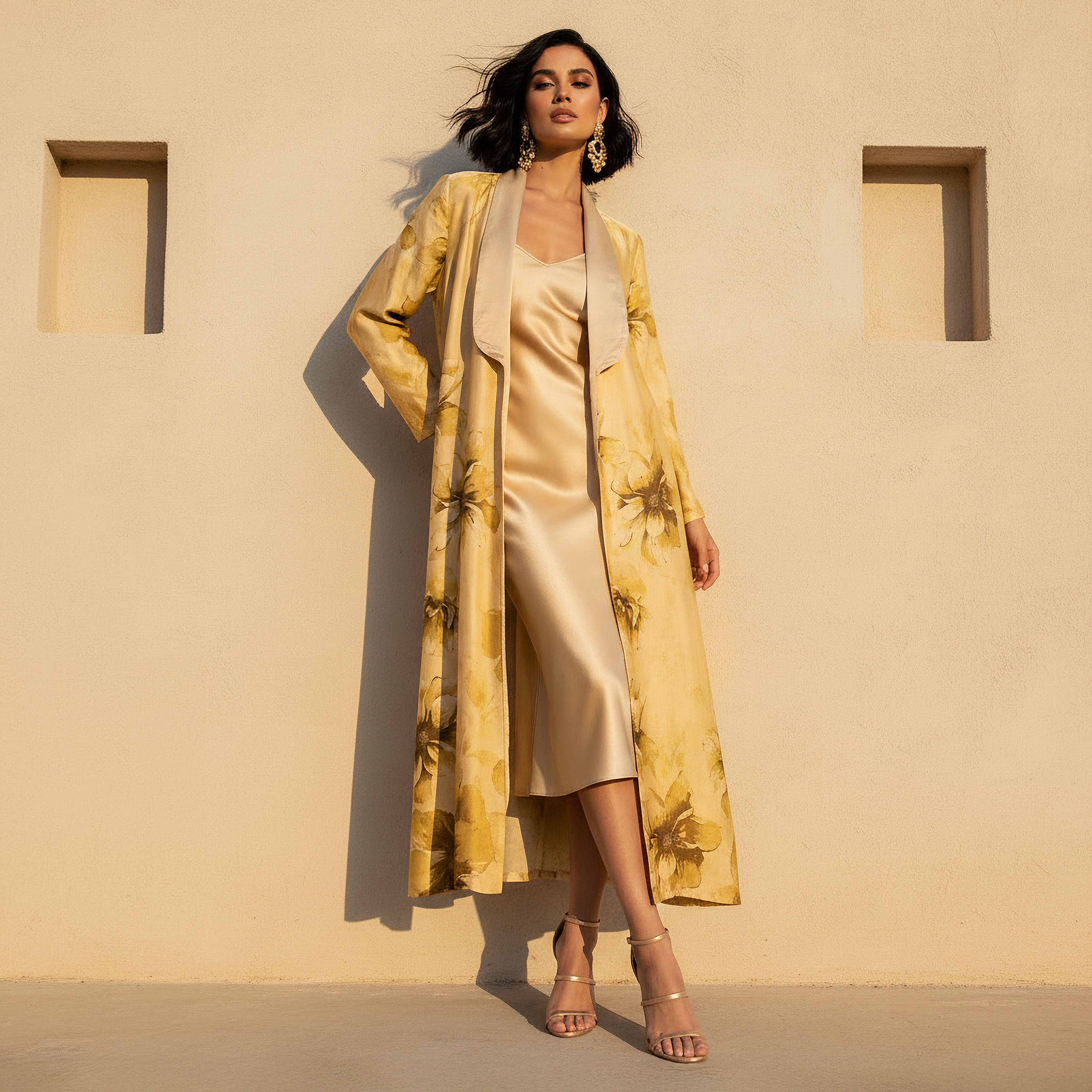 Iconic Viscose Longline Shrug Yellow