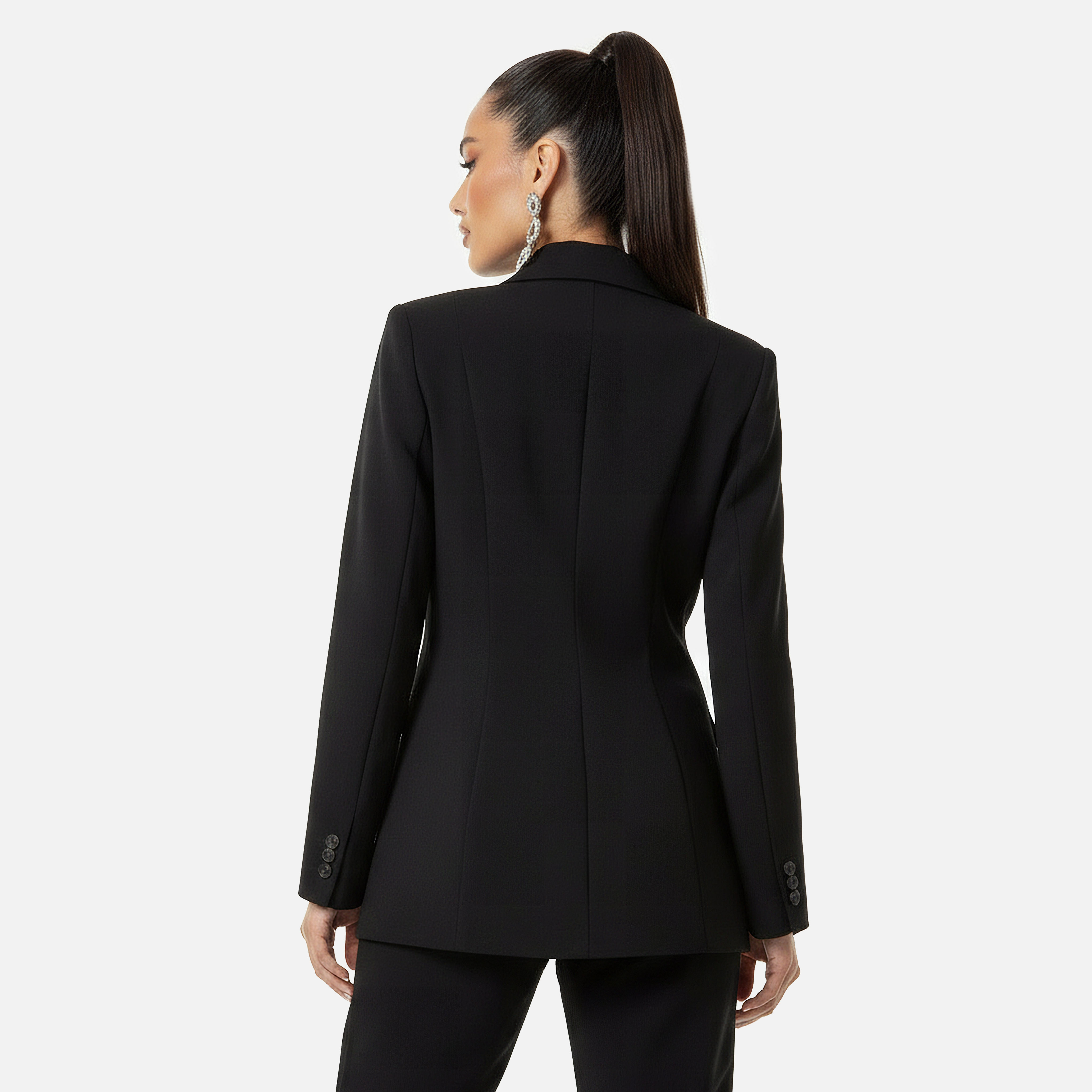 Iconic Oversized Blazer with Button Closure