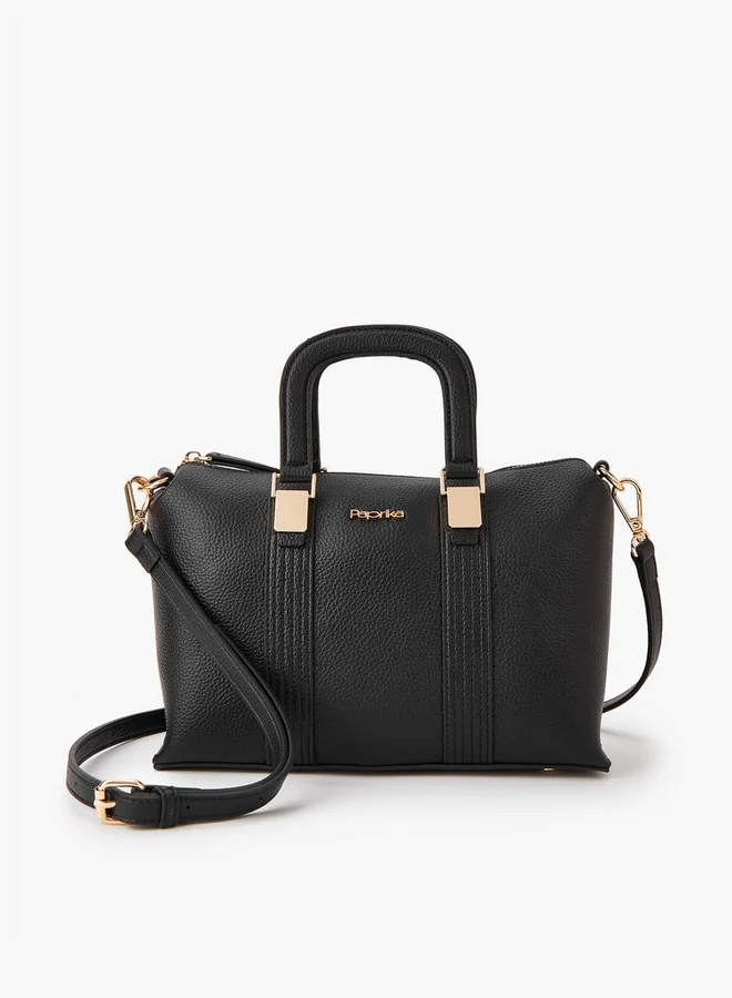 Textured Zip Tote Bag