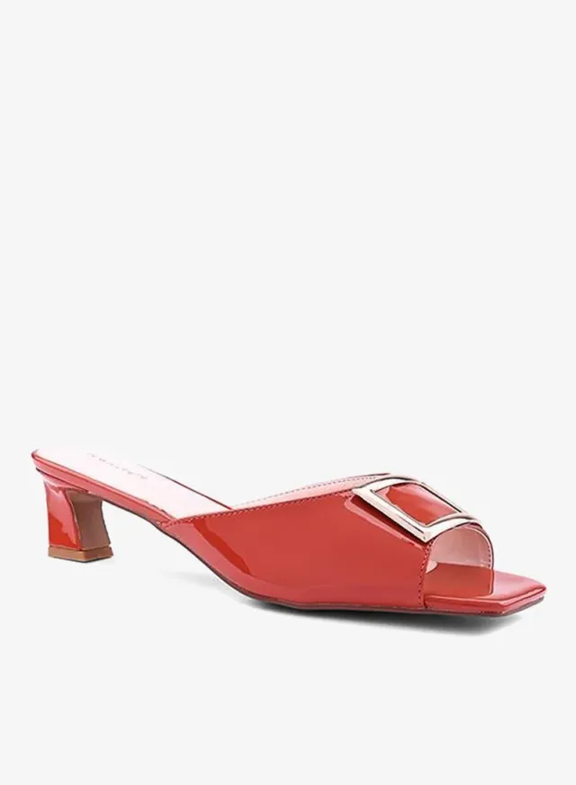 Embellished Strappy Heeled Mules – image 2
