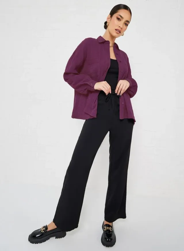 Styli Oversized Crepe Shirt – image 2
