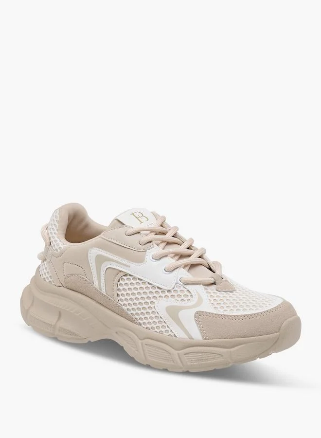 Women's Panelled Lace-Up Sneakers