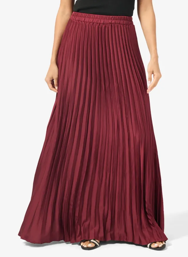 Brown Longline Blazer and Pleated Skirt Set for Women – image 4