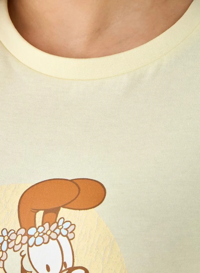 تيشيرت قطن بطبعة Odie بيج