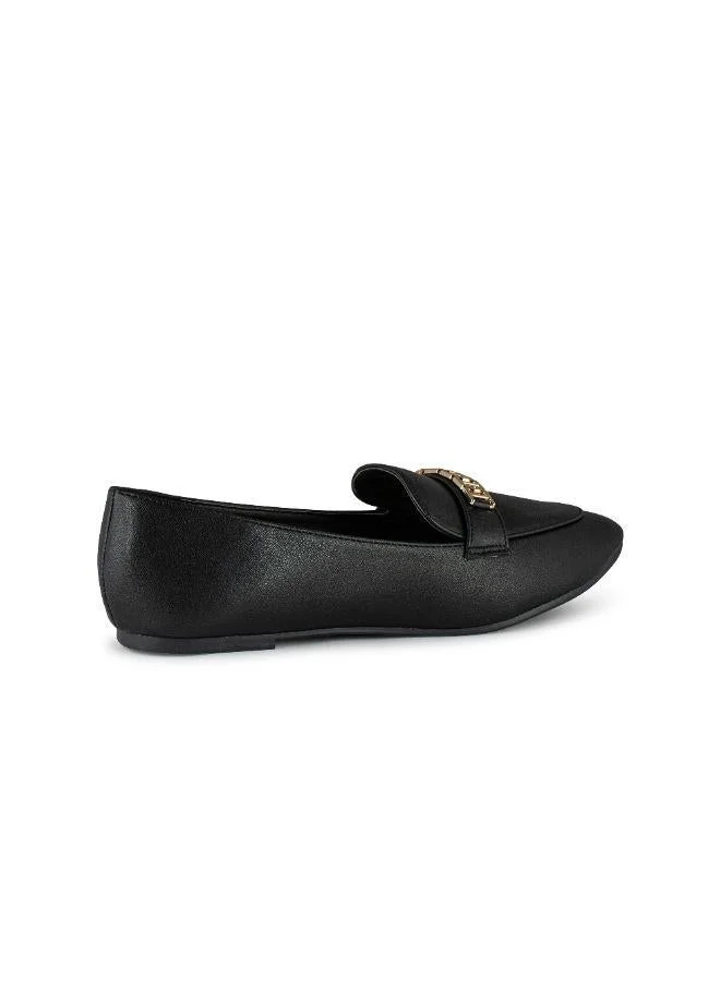 Pointed Toe Low Heel Pumps Black