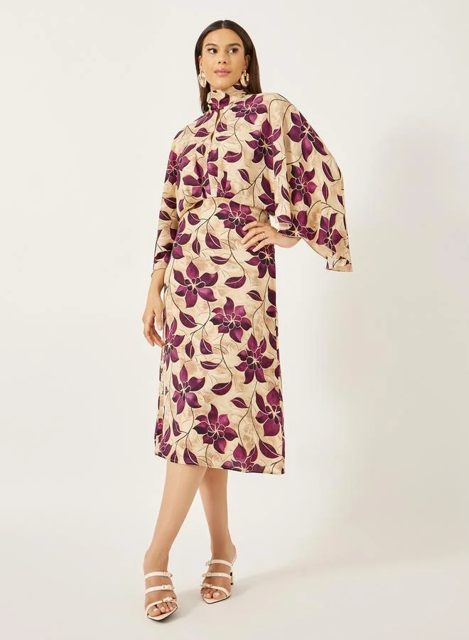 Cowl Neck Midi Dress