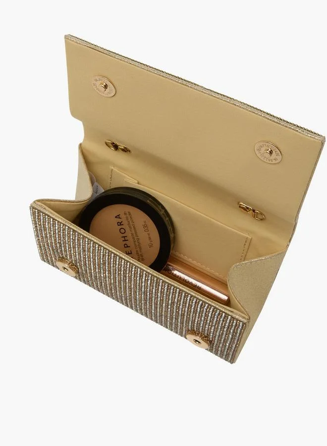 Rhinestone Embellished Clutch With Button Closure Ramadan Collections