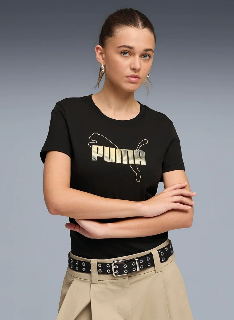 Essential Logo Lab Metallic T-Shirt Black