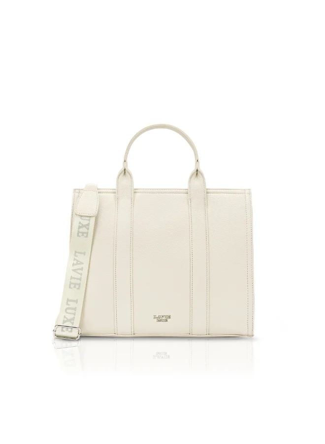 Luxe Cob's25 Large Satchel Off White