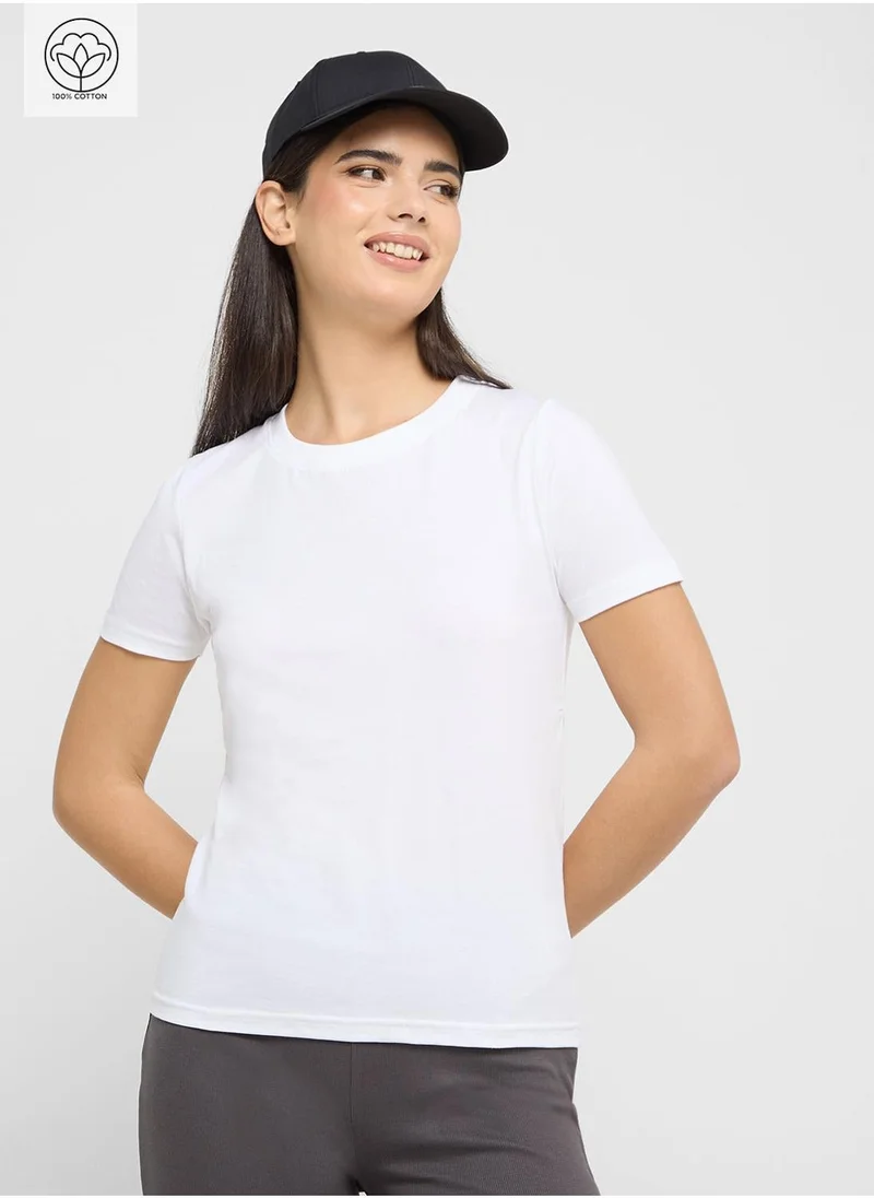 Regular Crew Neck T-shirt Black