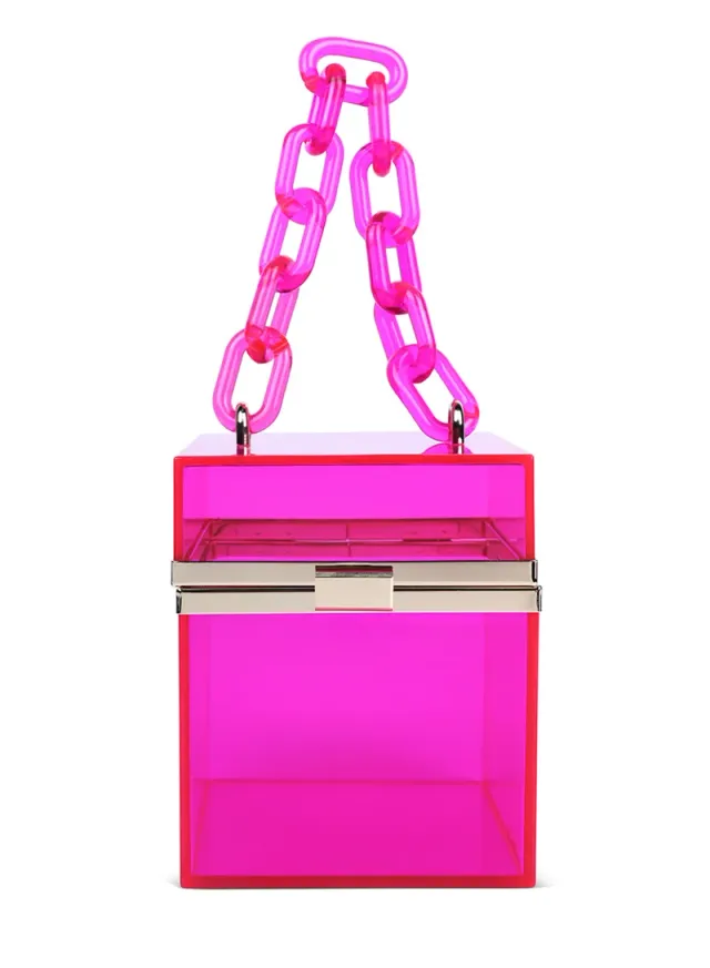 Clear Cuboid Box Clutch - Blue – image 3