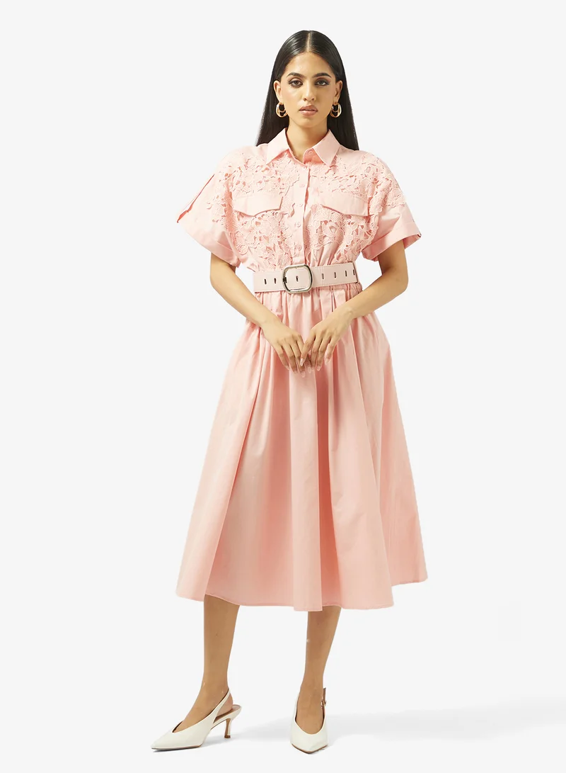 Women's Belted Shirt Dress