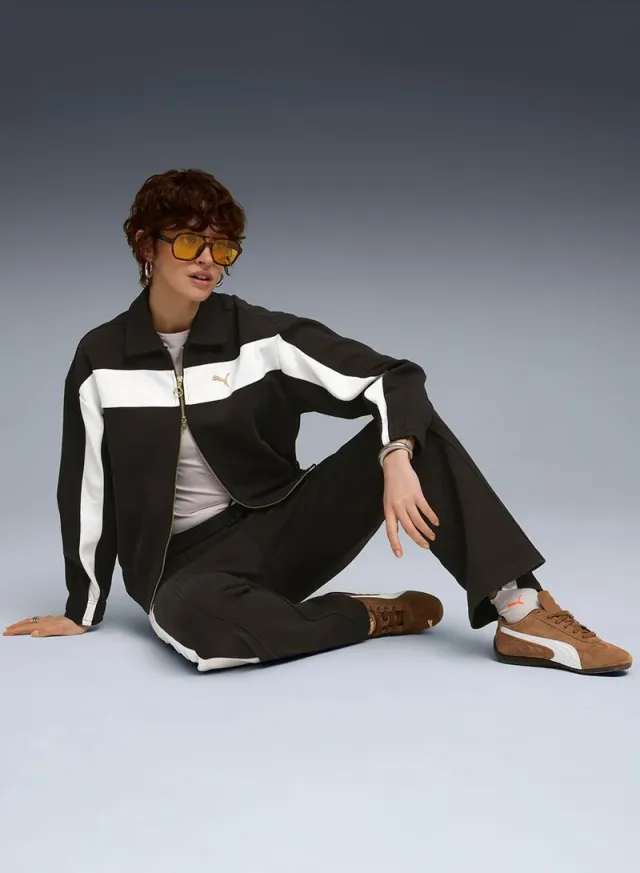 PUMA Women's Relaxed Fit Track Jacket - Pique, Recycled Cotton, Black – image 4
