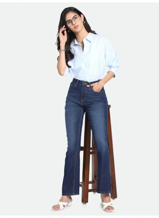 Women's Stretch Boot Cut Jeans Indigo