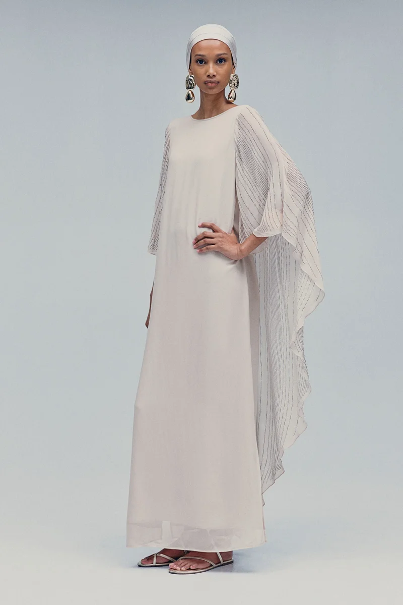 Rhinestone Cape Dress