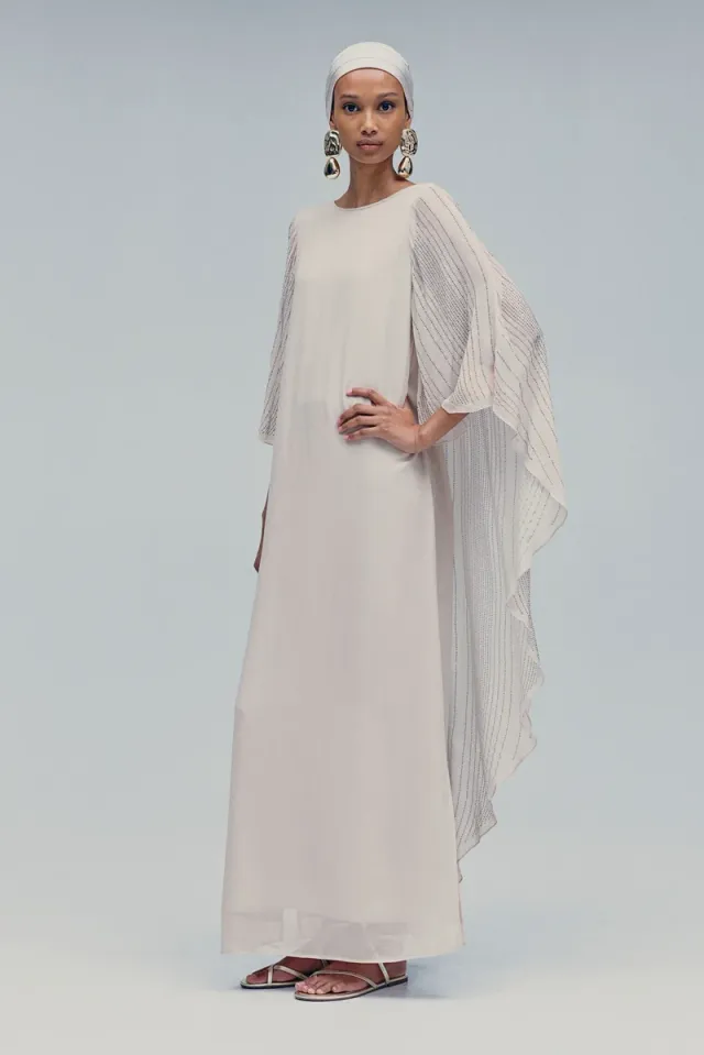 Rhinestone Cape Dress