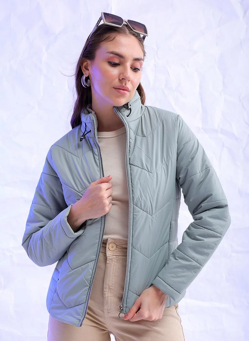 Women's Slim Fit Puffer Jacket Mint