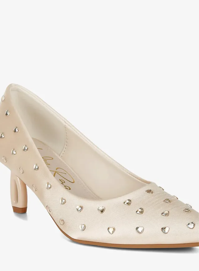Rhinestone Heart Pumps Red – image 6