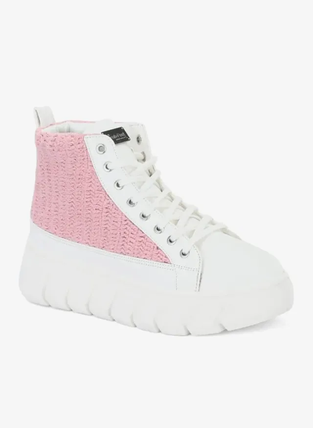 Women's Crochet High Top Lace-Up Sneakers - Fresh Feet – image 3