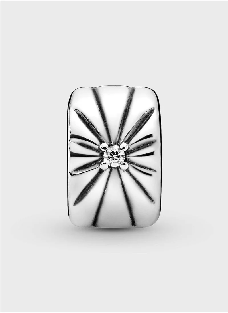 Sparkling Row Clip Charm Clear