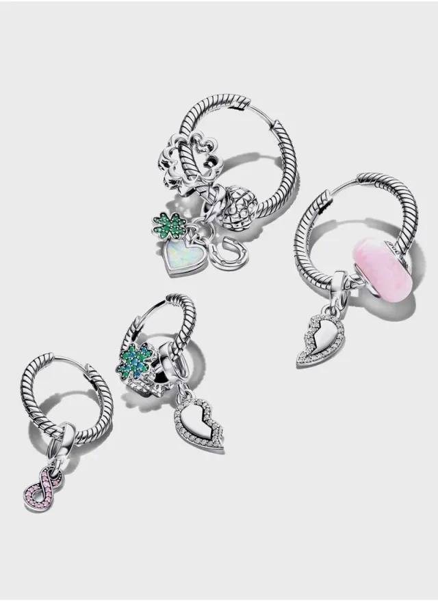 Small Charm Hoop Earrings – image 2