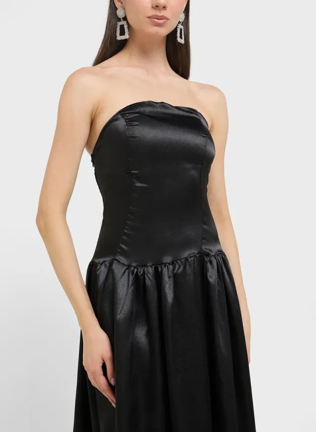 Ella Black Maxi Fit & Flare Evening Dress - Sweetheart Neck – image 3
