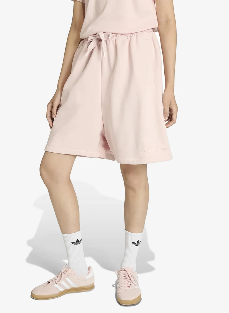 Essentials Oversized Linear Shorts Pink